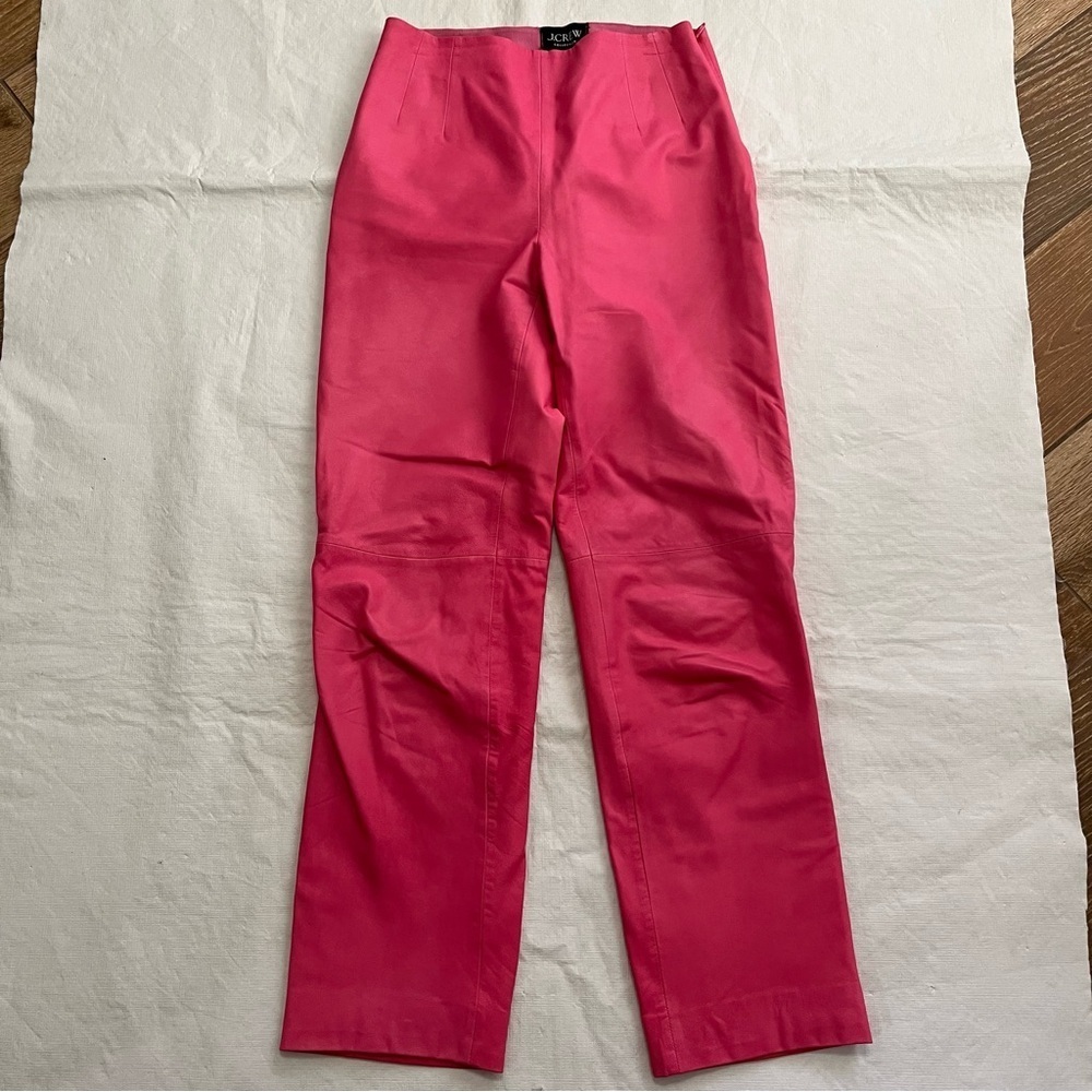 J. Crew Collection Pink Leather Pants